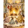 Rabbit Family Full Stamped Cross Stitch Kit 14CT 2-Strand 45x60cm Animal Series