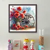 Cartwheel Poppy-18CT Stamped Cross Stitch 25*25cm/9.84*9.84in