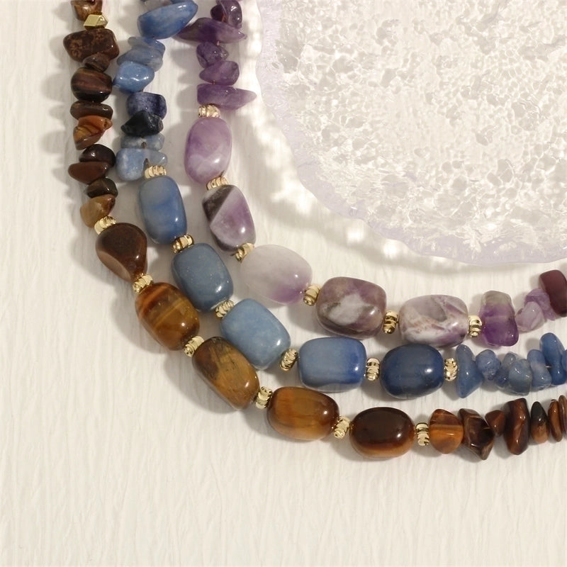 IG Style Retro Geometric Stone Natural Stone Necklace In Bulk