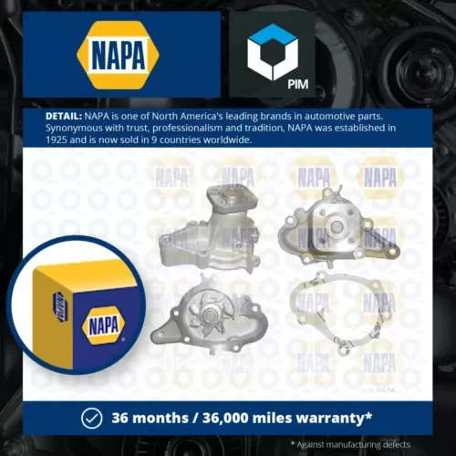Water Pump fits KIA PICANTO SA 1.1 04 to 11 G4HG Coolant NAPA 2510002566 Quality Parts