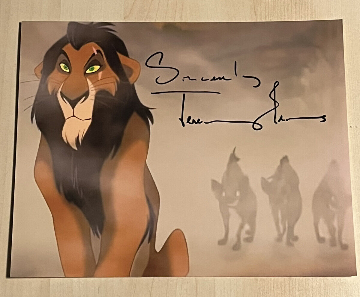 JEREMY IRONS HAND SIGNED 8x10 Photo Poster painting SCAR VOICE ACTOR LION KING AUTOGRAPHED COA