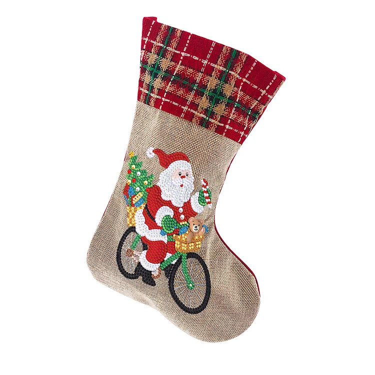 Flannelette Christmas Holiday Stockings Decorative Large Stockings Cute for Gift