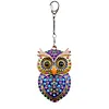 1PC, porte-cl&eacute;s DIY 3D en diamant avec boucle homard, porte-cl&eacute;s double face en diamant avec cha&icirc;ne &agrave; ressorts, mosa&iuml;que de diamants en cristal &agrave; ressorts, cadeau unique fait main
