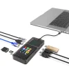 H1 Visualization Expansion Dock Suitable For Macbook Notebook Splitter USB Conversion Computer Desktop Hub Hdmi Projection DP Network Port TF/SD Card Reader Type-c Expansion Dock