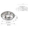 304 Stainless Steel Deepened Five-Compartment Steaming Pan