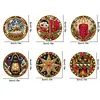 6pcs/set DIY Diamond Special Shape Pearl Art Hanging Wooden Christmas Tree Ornament Kit