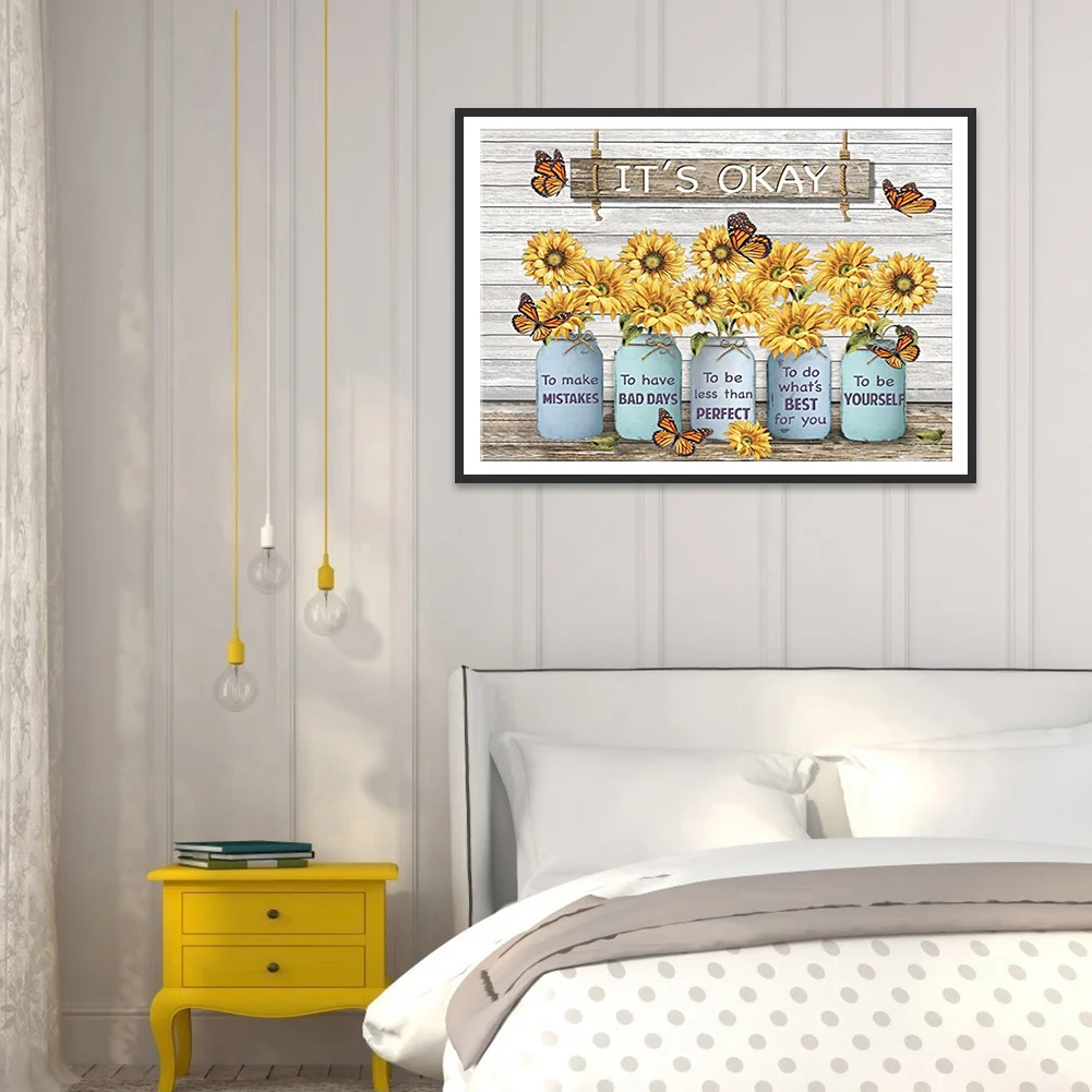 11ct Counted Cross Stitch - Sunflower Vase(50*60cm)