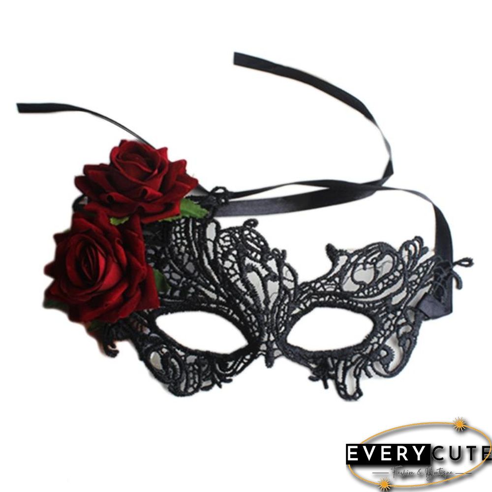 Masquerade Half Face Mask For Women Lace Eye Mask For Halloween Cosplay Party