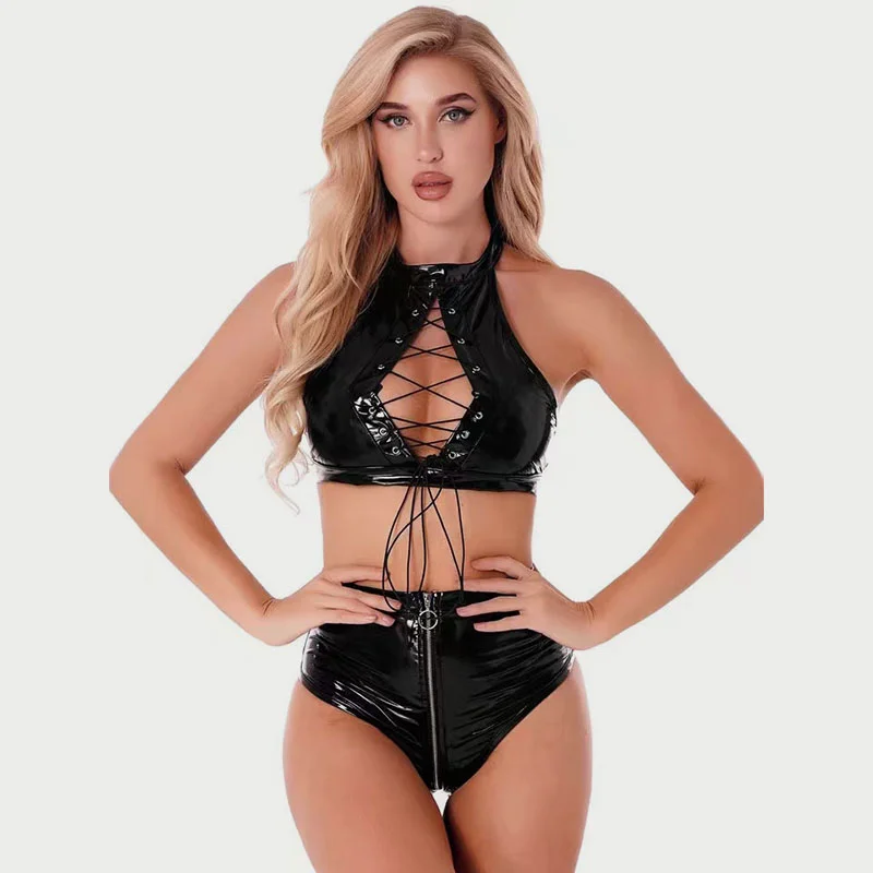 Relaxed PVC Zip Top and Panties