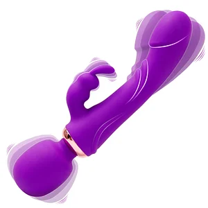 G Spot Rabbit Vibrator Wand with 12 Vibration Nipple Stimulator Massager for Clit Stimulation Vibtator Dildo Sex Toys for Women or Couple Fun