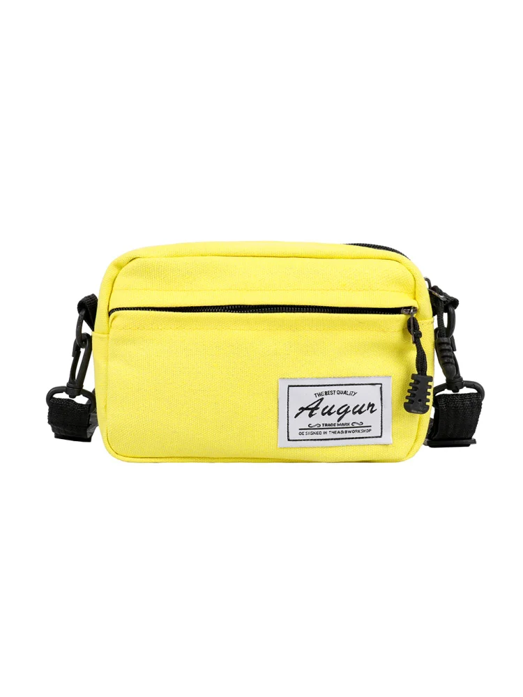 Fashion Women Canvas Patchwork Crossbody Phone Bag Mini Handbags (Yellow)