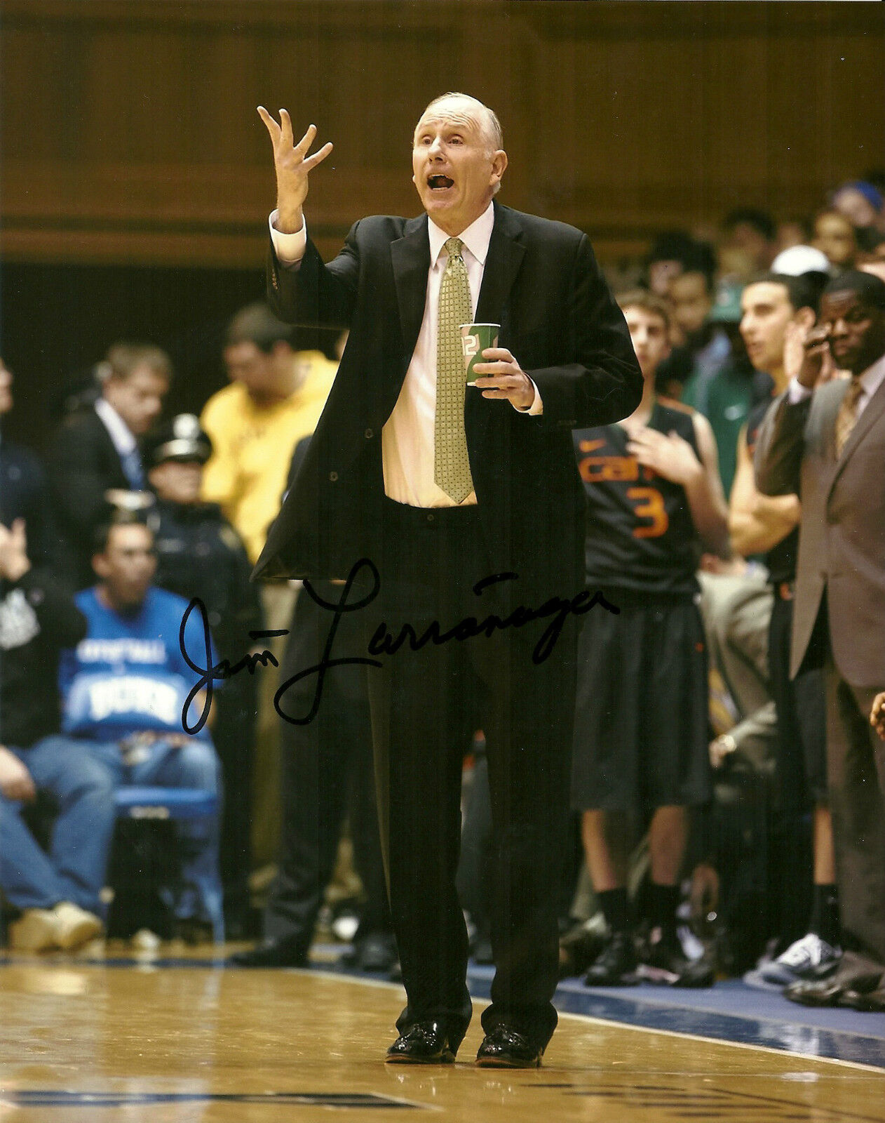 JIM LARRANAGA HAND SIGNED MIAMI HURRICANES 8X10 Photo Poster painting W/COA