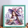 Lavender Fairy Girl-14CT Stamped Cross Stitch 50*50cm/19.69*19.69in