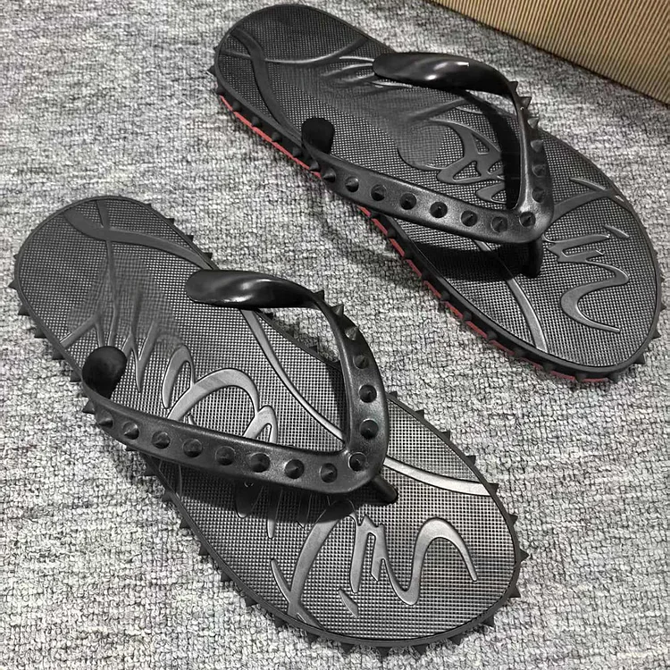 Gentleman's Red Bottom R ivet Flip-Flops Casual Fashion Non-Slip Flip Flops VOCOSI VOCOSI