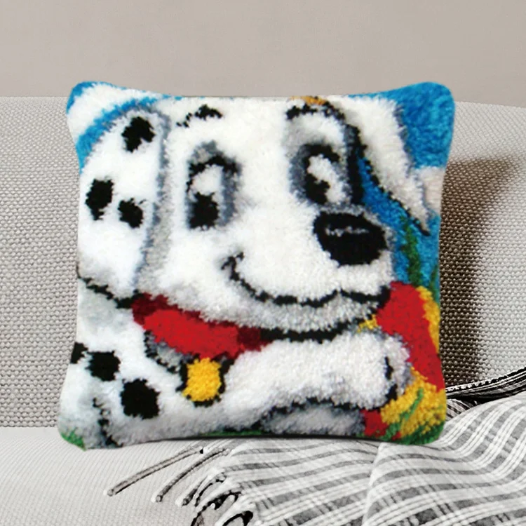 Dalmatian Pillowcase Latch Hook Kits for Beginners veirousa