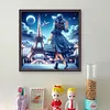 【Limited Stock Sale】Eiffel Tower And Girl In Blue Dress-11CT Stamped Cross Stitch 50*50cm/19.69*19.69in tapestrymarket
