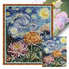 Van Gogh - Chrysanthemums-11CT Stamped Cross Stitch 40*50cm/15.75*19.69in