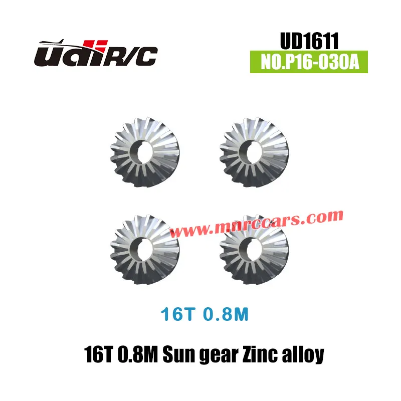 UDIRC UD1611 Parts 16T 0.8M Zinc Alloy Sun Gear P16-030A