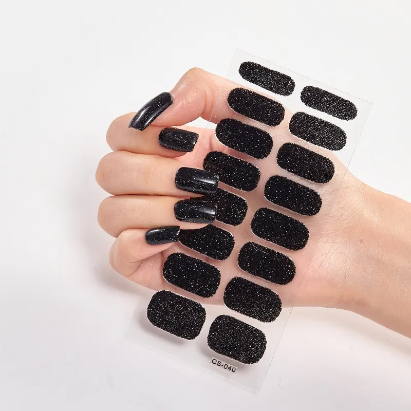 Churchf For Nails Nail Art Stickers 2020 Minimalist Design Glitter Series Powder Sequins Women Salon Self Adhesive Nail Sticker-Nail Inspo-Outfit Ideas