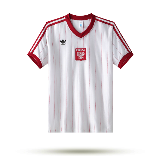 Retro 1982 Poland Home Football T-Shirt Thai Quality