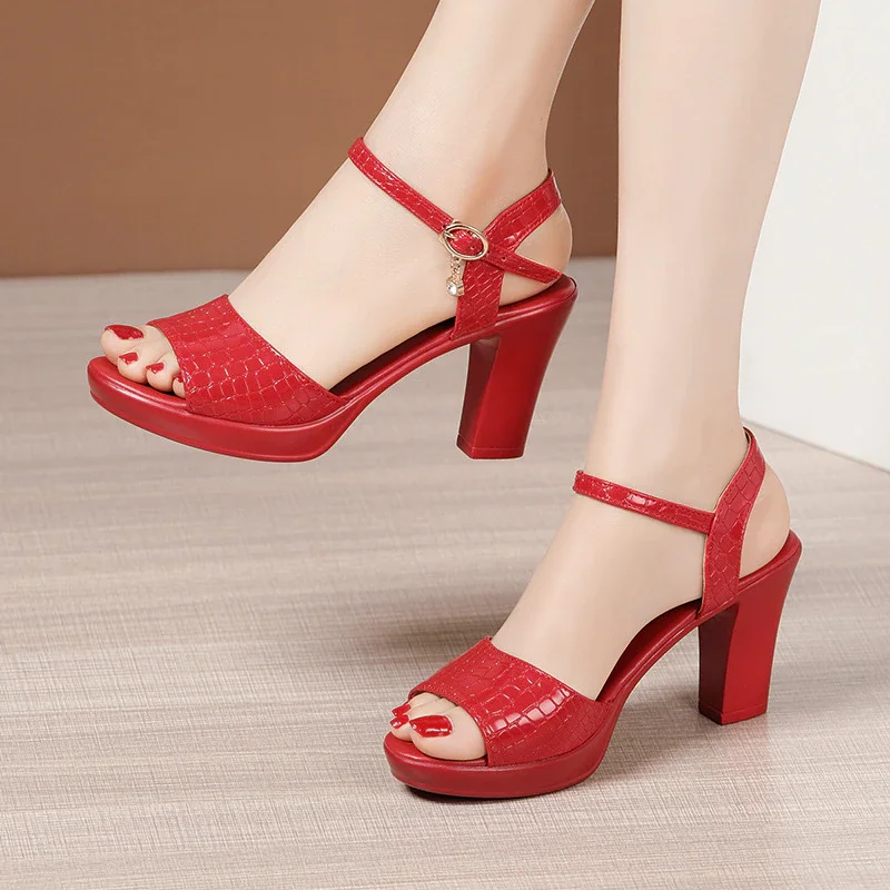 Colourp 32-43 Sexy Peep Toe Ladies Summer Shoes For Dress Women Wedge Heel Sandals High Heel Woman 2022 New Female Platform Sandals