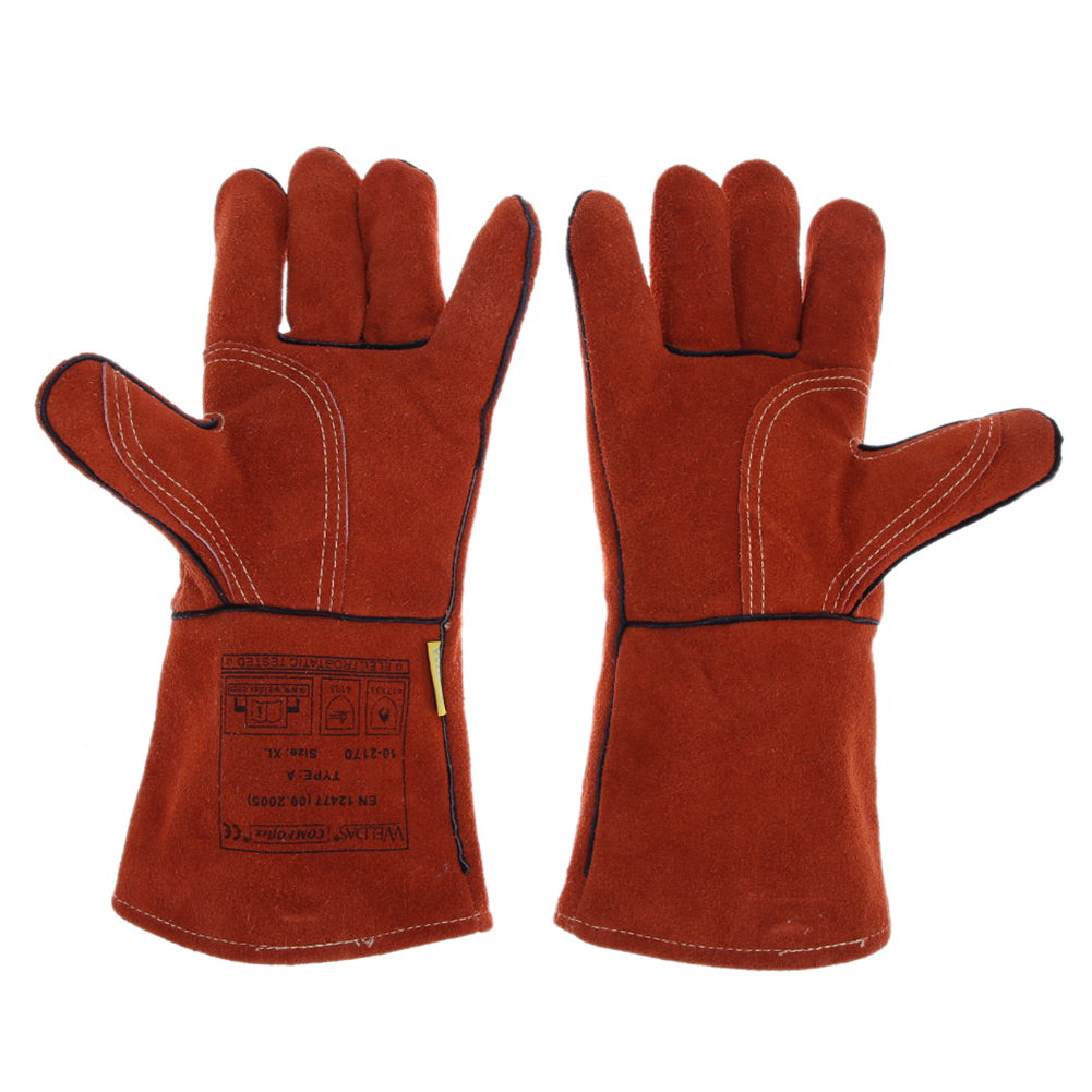 

Heat Resistant Soft Gloves Cow Split Core Leather Workers Welding Gloves-187513, 501 Original