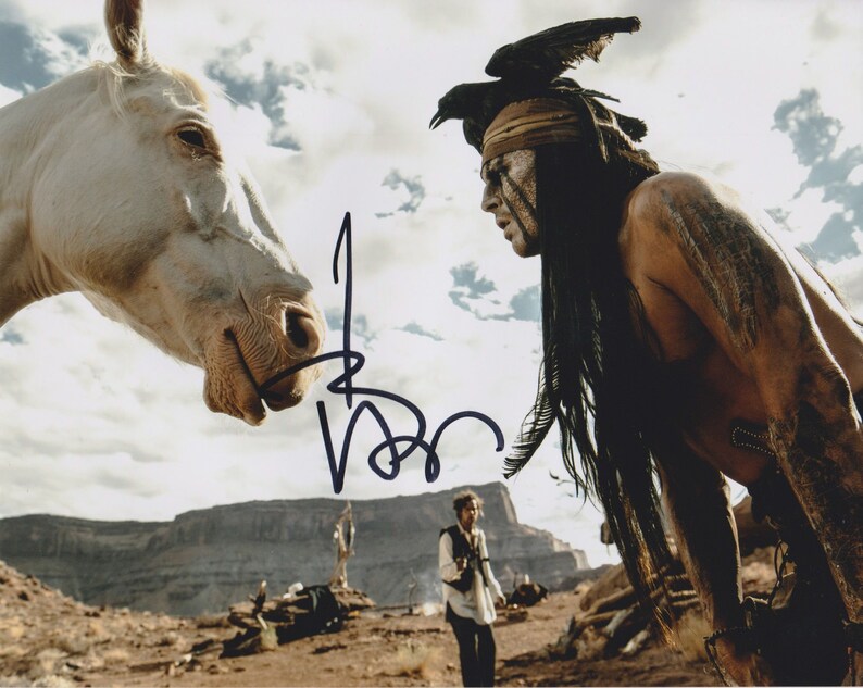 Johnny Depp Signed Autographed The Lone Ranger