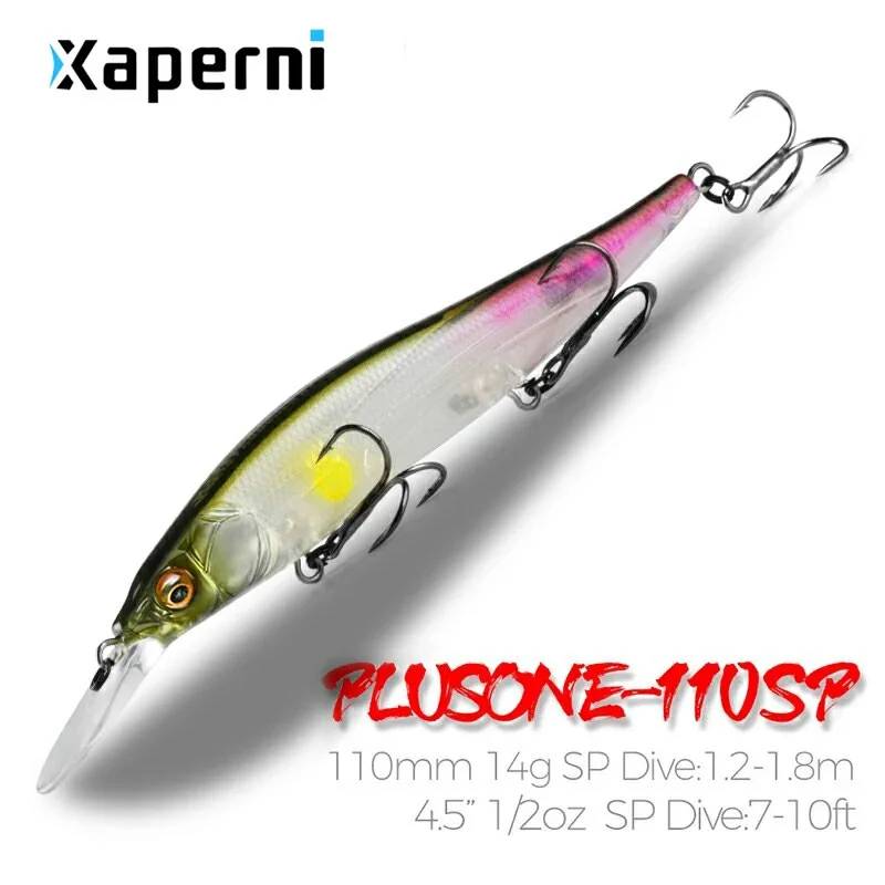 Xaperni professional Wobbler 110mm 14g Dive 1.8m SP Fishing Lures Artificial Bait Predator Tackle jerkbaits for pike and bass