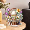 (US Only)2D Flat Easter Basket Egg DIY Desktop Diamond Art Kits Acrylic Diamond Art Decor