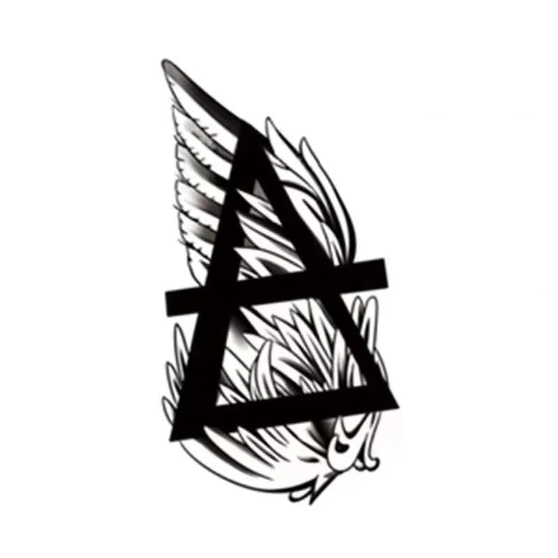 1PC Angel Wing Fashion Neck Fake Tattoo Stickers For Men Water Transfer Temporary Tattos Body Arm Art Flash Tatoos