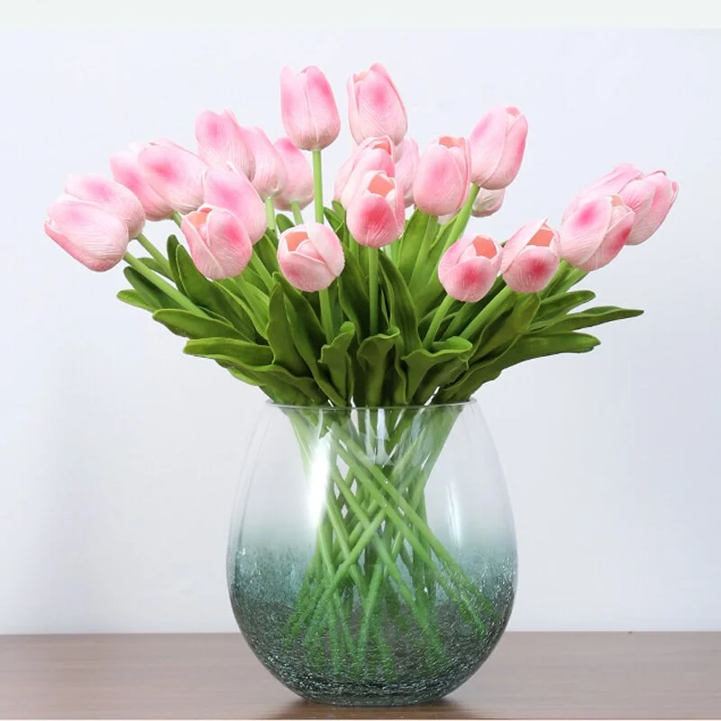 10PCS Tulip Artificial Flowers Real Touch Party Valentine's Day Artificial Bouquet Garden Home Wedding Decoration Fack Flower