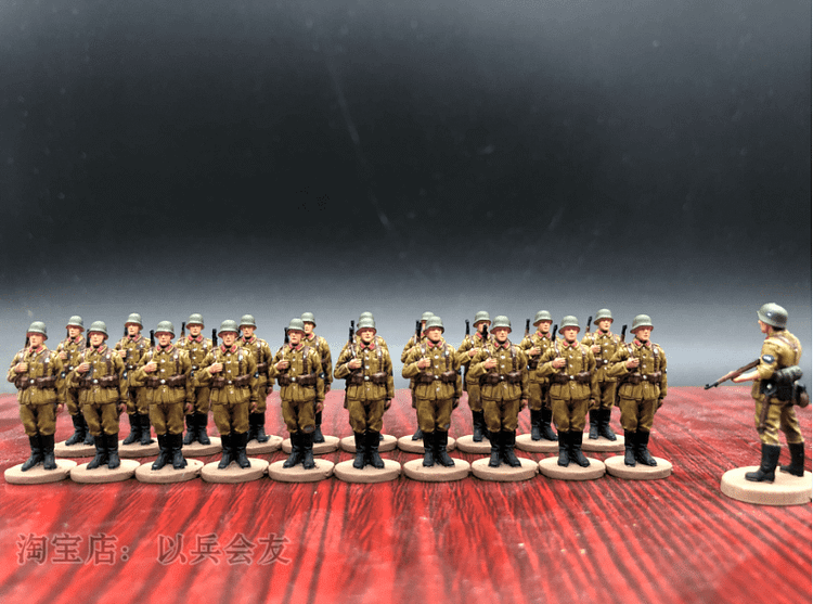 pornhint Pornhint 1/72 WWII Anti-Japanese Army Stand Guards Review Formation Soldiers Eighty-Baily German Arms 88th Division 10 people
