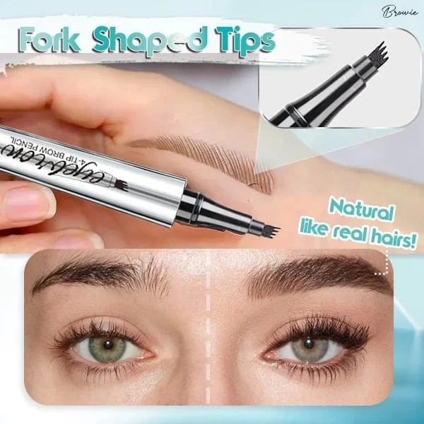 3D Waterproof Microblading Eyebrow Pen 4 Fork Tip Tattoo Pencil (2 pcs)