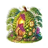 (US Local)Double Sided Special Shape Durian House Diamond Painting LED Light Ornaments