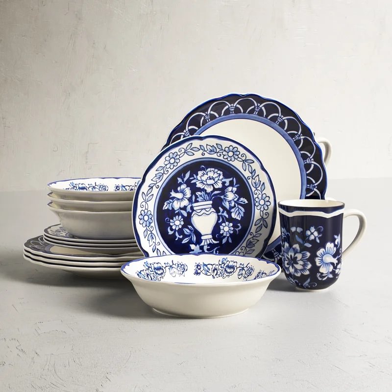 Shana Handmade Stoneware Dinnerware - Set of 16