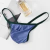 Men's High Elastic Low Waist Sexy Ice Silk Pouch Underwear
