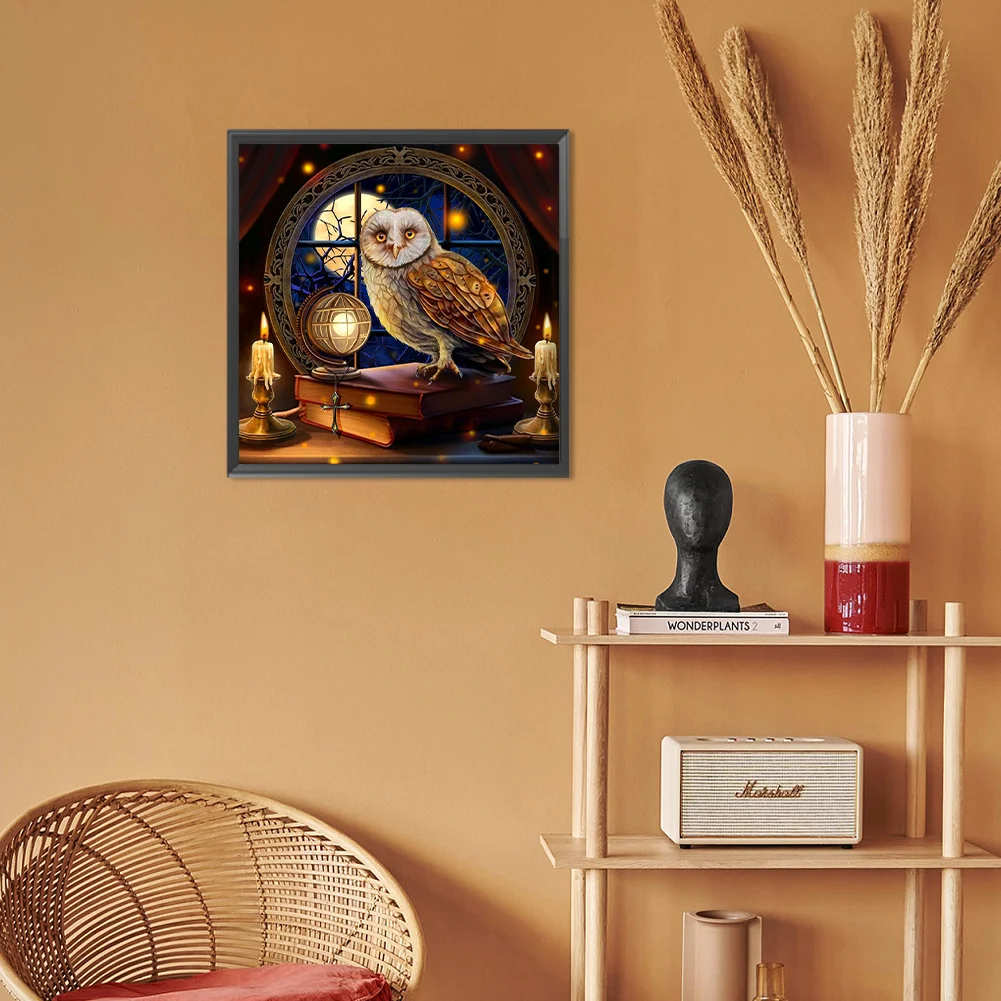 Diamond Painting - Full Round Drill - Owl(Canvas|30*30cm)