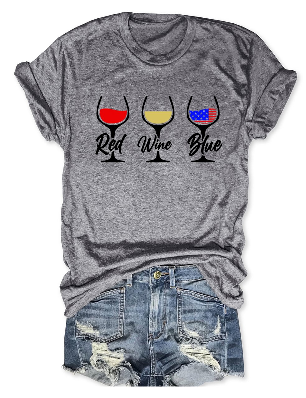 Red Wine And Blue T-Shirt