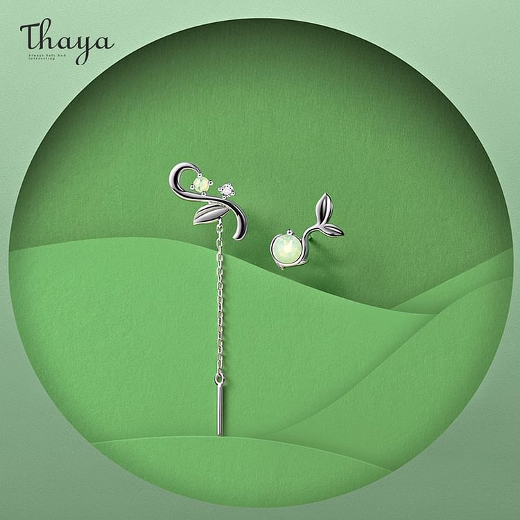 Thaya Spouting Seed Asymmetrical Earrings