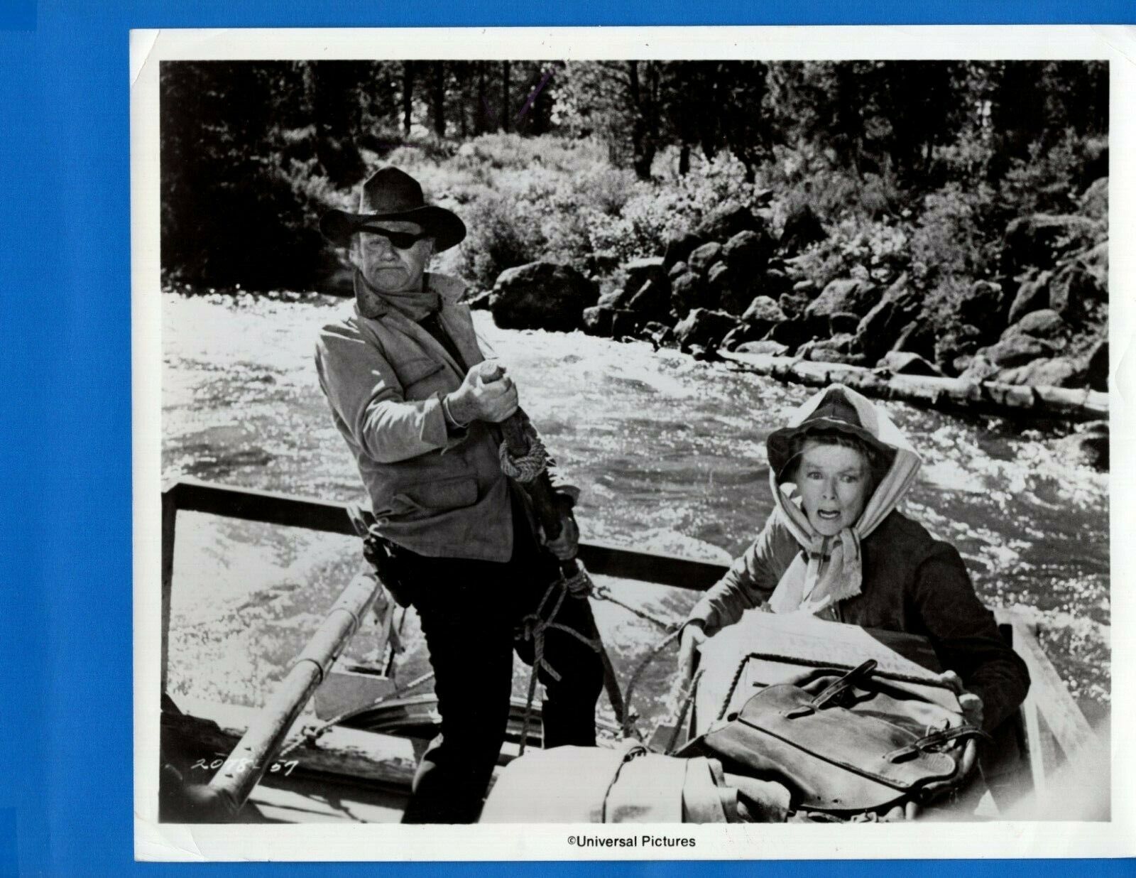 JOHN WAYNE KATHARINE HEPBURN Vintage 8x10 Promo Press News Photo Poster painting 1978 TRUE GRIT