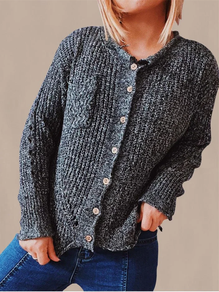Women Long Sleeve Cardigan Pockets Women Sweaters