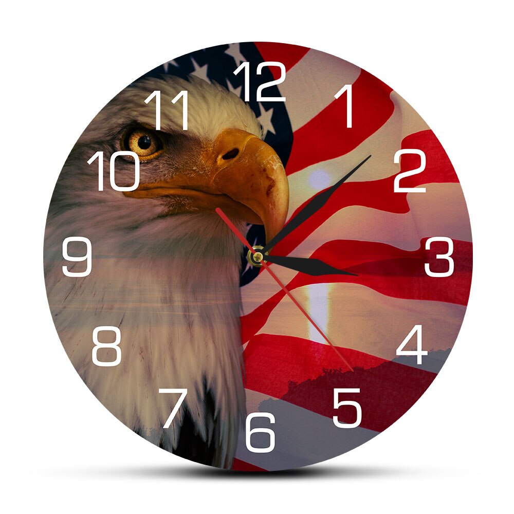 

Patriotism American Flag - Frameless Acrylic Wall Clock, 501 Original