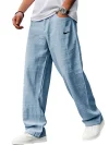 Men's Breathable Linen And Cotton Loose Sports Trousers