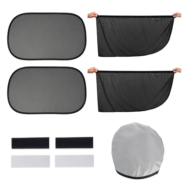 4pcs Car Styling Accessories Sun Shade Auto UV Protect Curtain Side Window shade Mesh Visor Protection Films