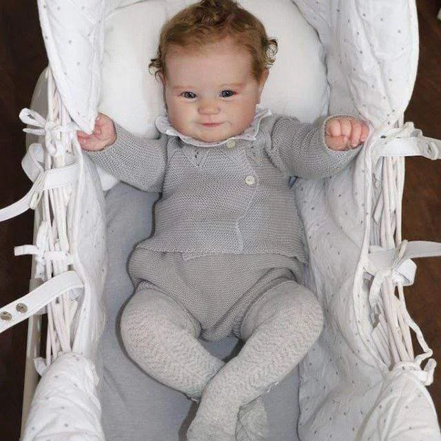  20'' Kleine Gwendolyn Süßee Reborn Baby Puppe -Realistisch Und Lebensecht ( mit Stimm- und Herzmodul) - RSDP-Rebornbabypuppen-Rebornbabypuppen.de®