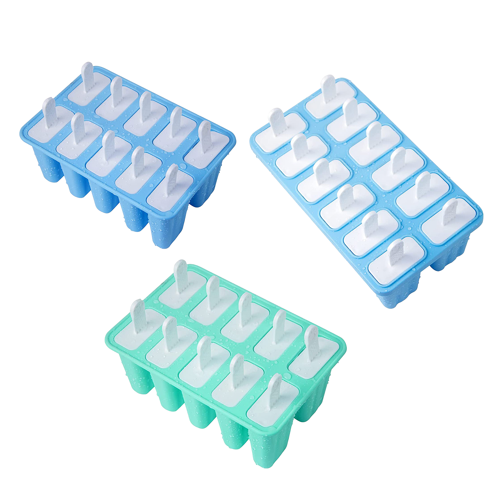 

Popsicle Molds Set 10 / 12 Pieces Silicone Ice Cream Ice Lolly Mold Trays, 501 Original