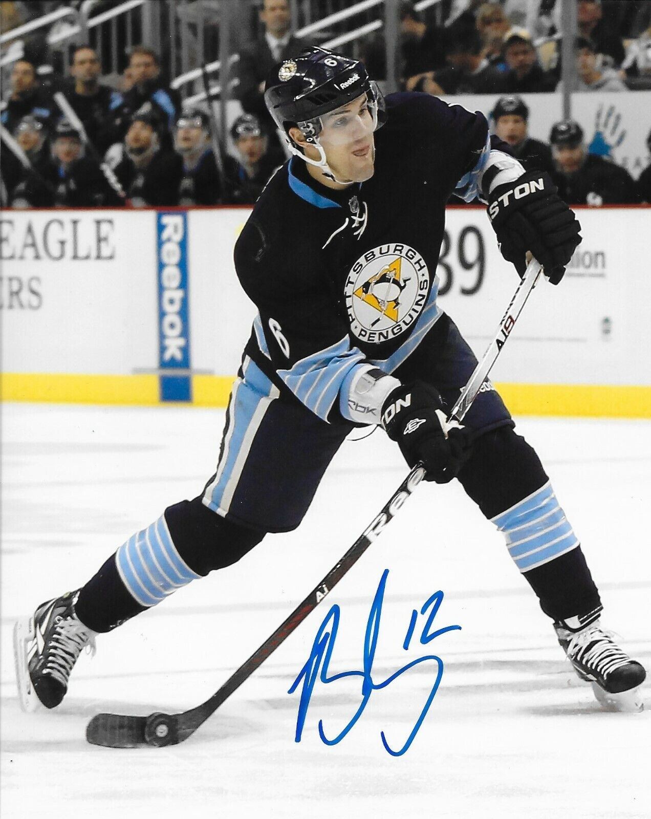 Ben Lovejoy signed Pittsburgh Penguins 8x10 Photo Poster painting autographed Pens 3