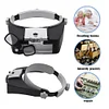 Hands Free Magnifier Adjustable Headband Lluminated Magnifier for Reading Repair