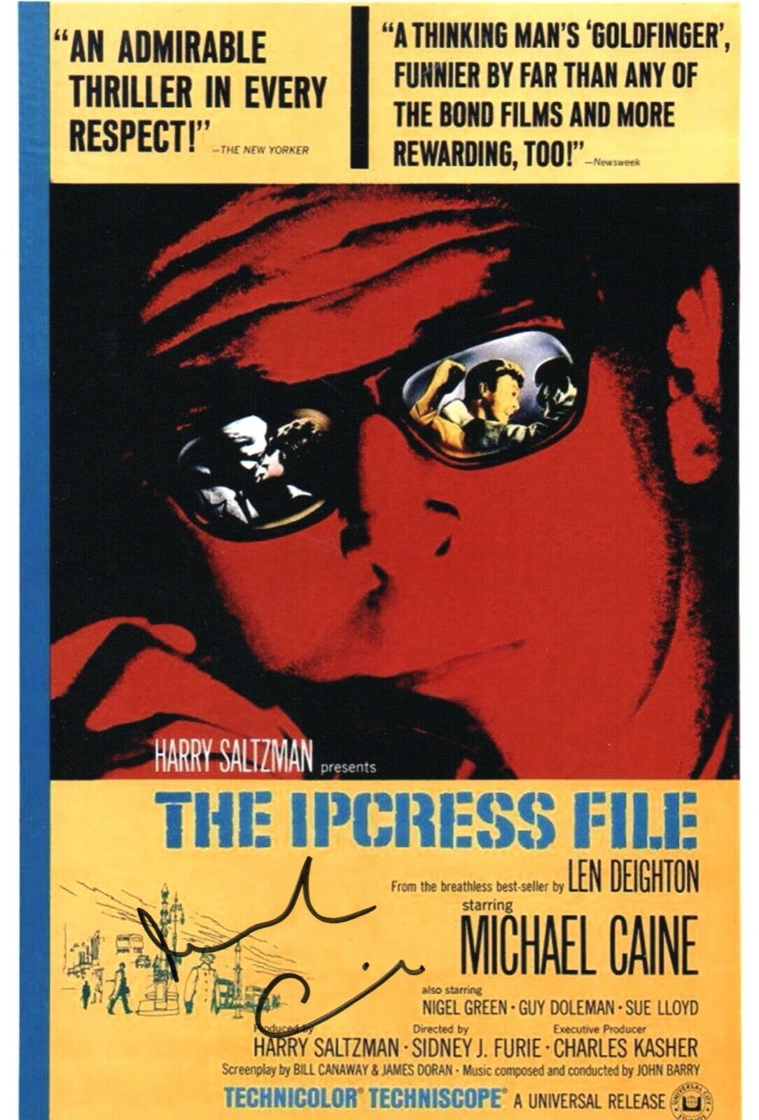 Michael Caine Signed 12x8 Photo Poster painting The Ipcress File Autograph