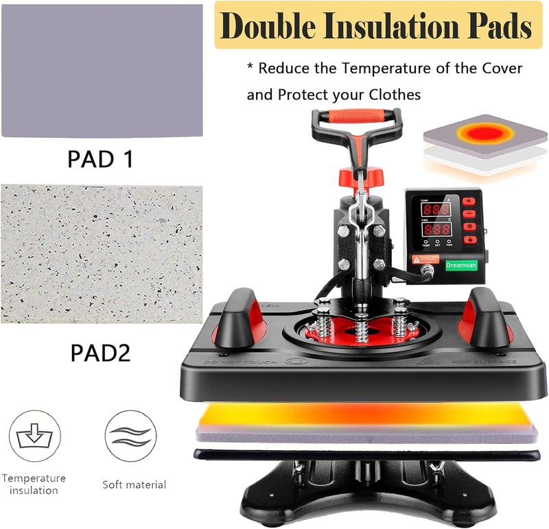 Product Introduction of AKEYDIY Heat Press Machine Professional Sublimation Machine 15" X 12" Swing Away Shirt Printing Heat Transfer Digital Tumbler Heat Press Machine for T Shirts Mug Hat Plate Cap 1
